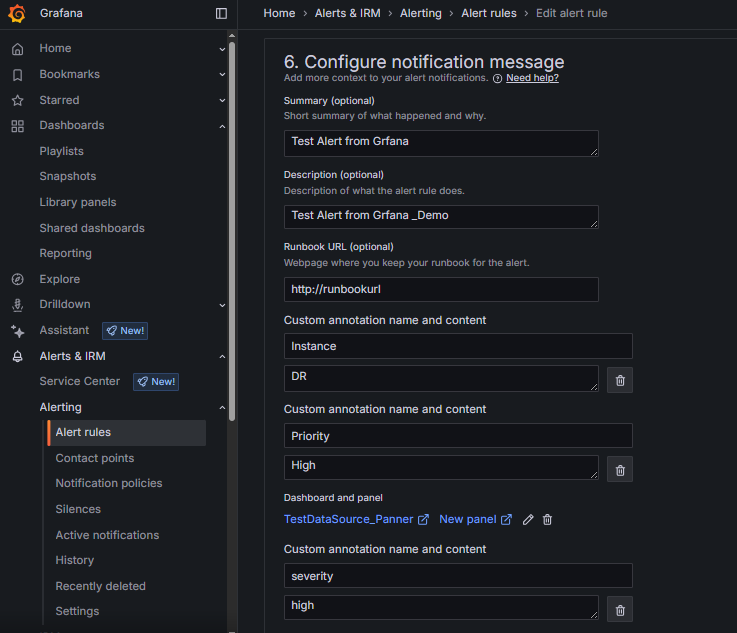 Configure Alert Rule