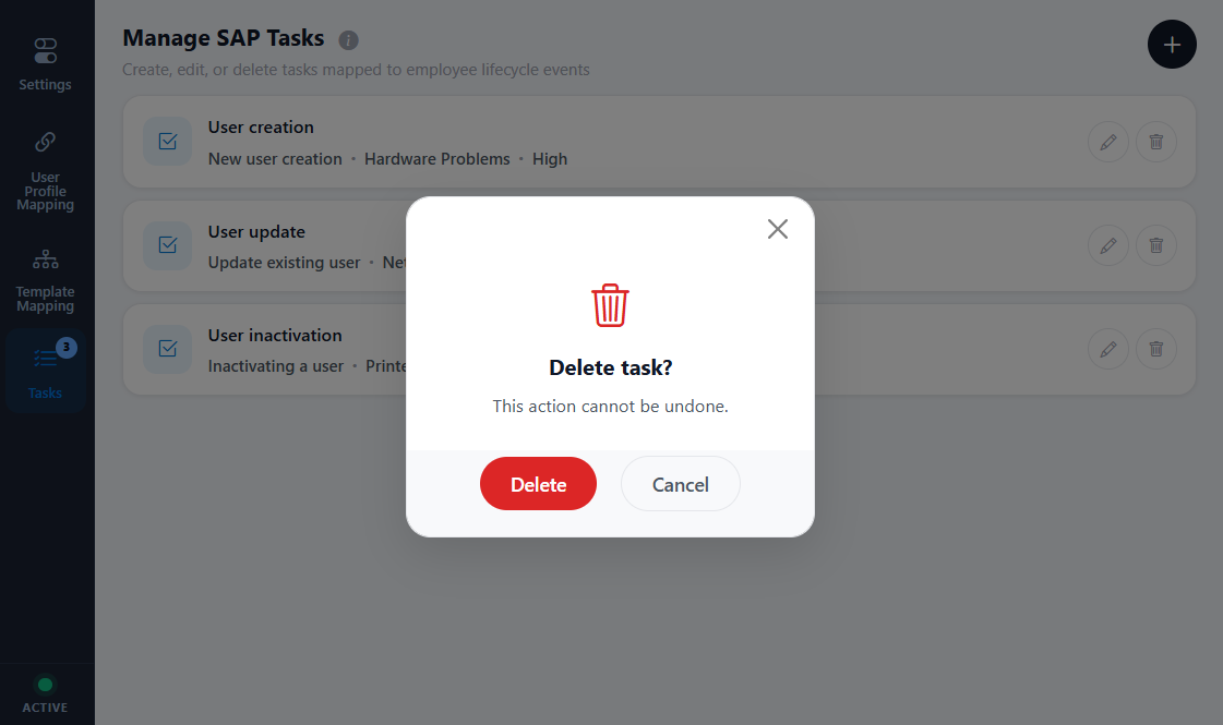Delete task